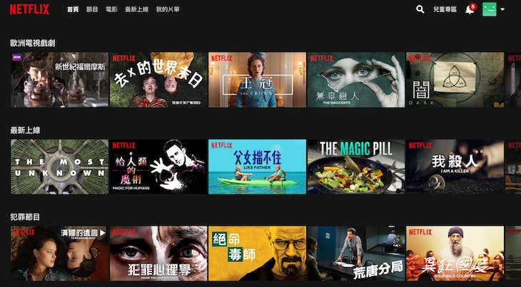 Netflix 利用演算法來推薦最合觀眾喜好的影片內容(Source: AppWorks)